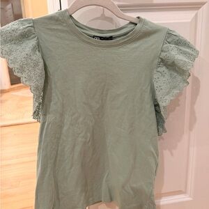 Zara Mint Green Casual Top